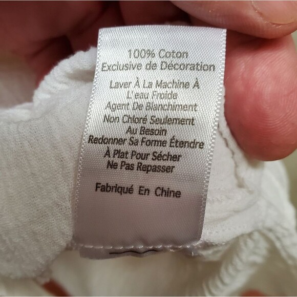 Talbots 100% Cotton White Eyelet Off Shoulder Gauze Summer Dress in Size M - Picture 5 of 10